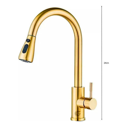 Combo Lavaplatos 51*45cm+griferia Lvp Oro Extraible Cepillad