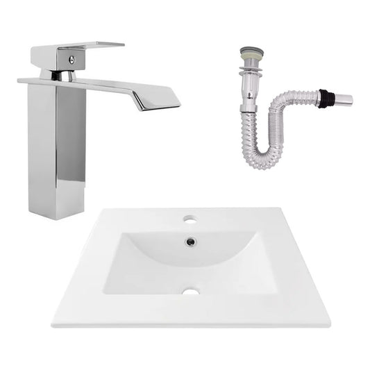 Kit Placa Lavamanos 51*40cm+griferia Monocontrol+push Flex18