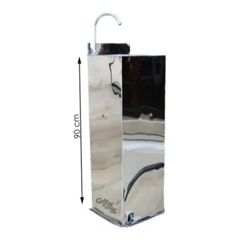 Kit Lavamanos En Acero Inoxidable Llave De Pedal Y Desagües