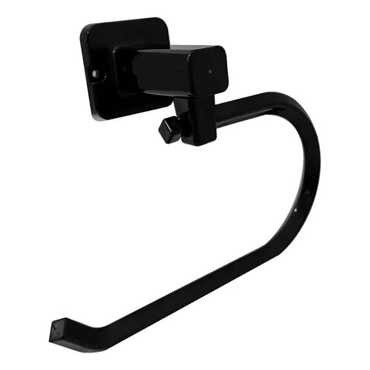 Portarrollo Para Baño (papelera) Base Cuadrada Negra Abs