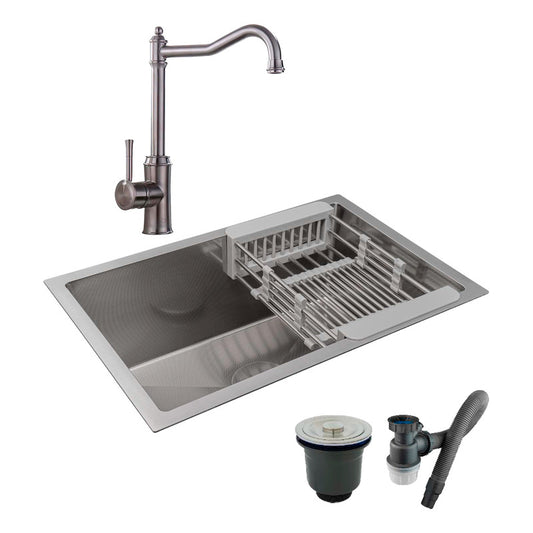 Combo Lavaplatos 60*40cm+griferia Lvp Fraya+accesorios