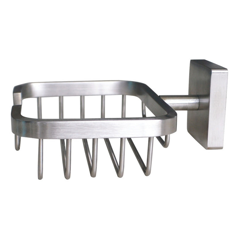 Jabonera Para Baño Con Soporte En Acero Inox.