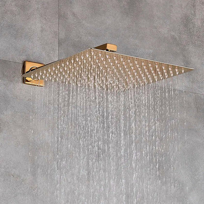 Regadera Ducha Cuadrada 30cm + Tubo Cuadrado