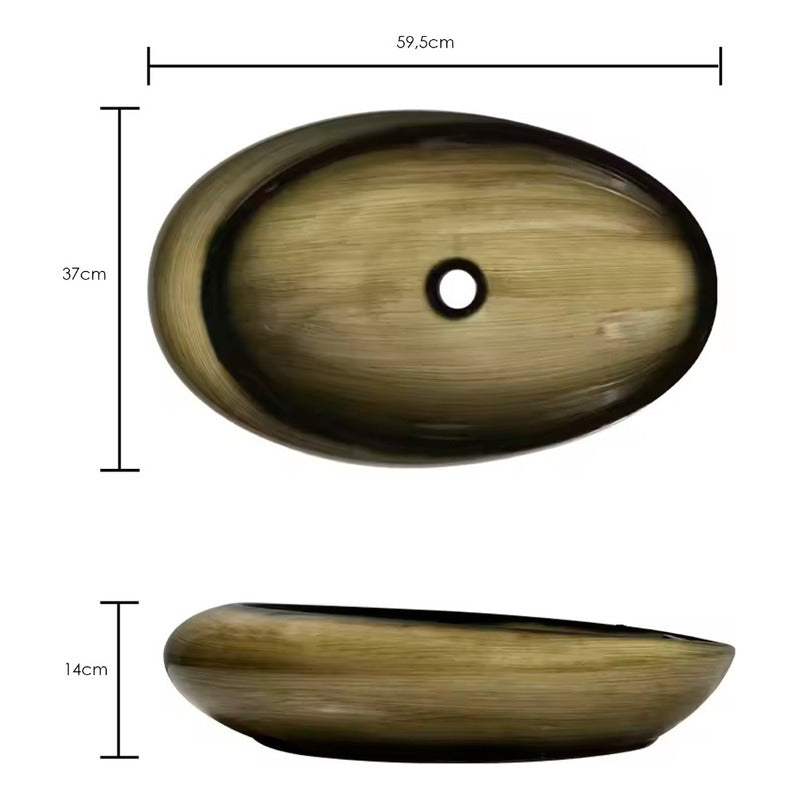 Lavamanos Ovalado Brillante 59,5x37x14xm Apolo