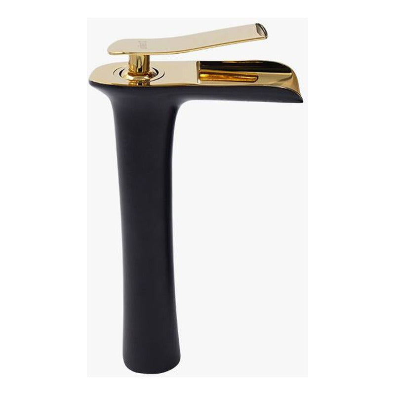Grifería Llave Lavamanos Cascada Negro Mate