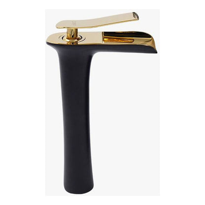 Grifería Llave Lavamanos Cascada Negro Mate