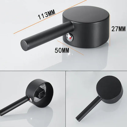Repuesto Manija Para Grifería Monocontrol Redonda Negra 40mm