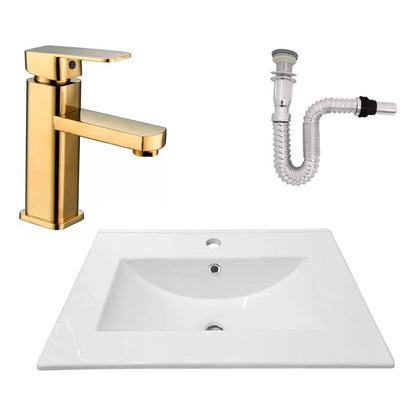 Kit Placa Lavam. 61*46.5cm+griferia Monocontrol+push Flex2