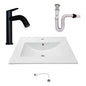 Kit Placa Lavamanos 61*46.5cm+griferia Agua Fria+push Flex.9