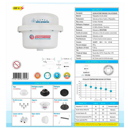 Ducha Eléctrica Victory Blanca Automática 110v
