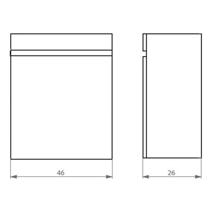 Mueble Para Lavamanos Petit Nogal 46x26cm