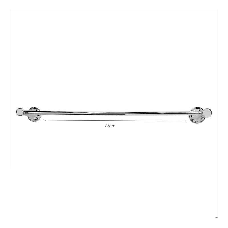 Toallero Tipo Barra Para Baño 60 Cm Lucca Cromo