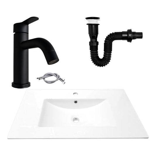 Combo Placa Lavamanos 81*46,5cm+grif.monocontrol+push Negro6