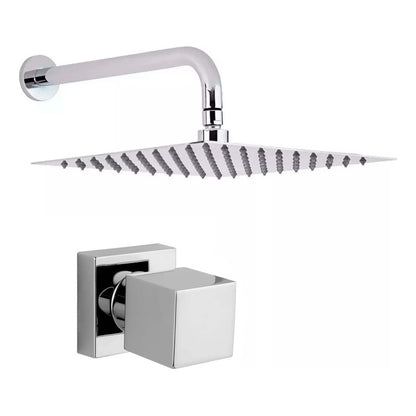 Kit Ducha Cuadrada 20cm+tubo+registro Manija Ducha Cubo