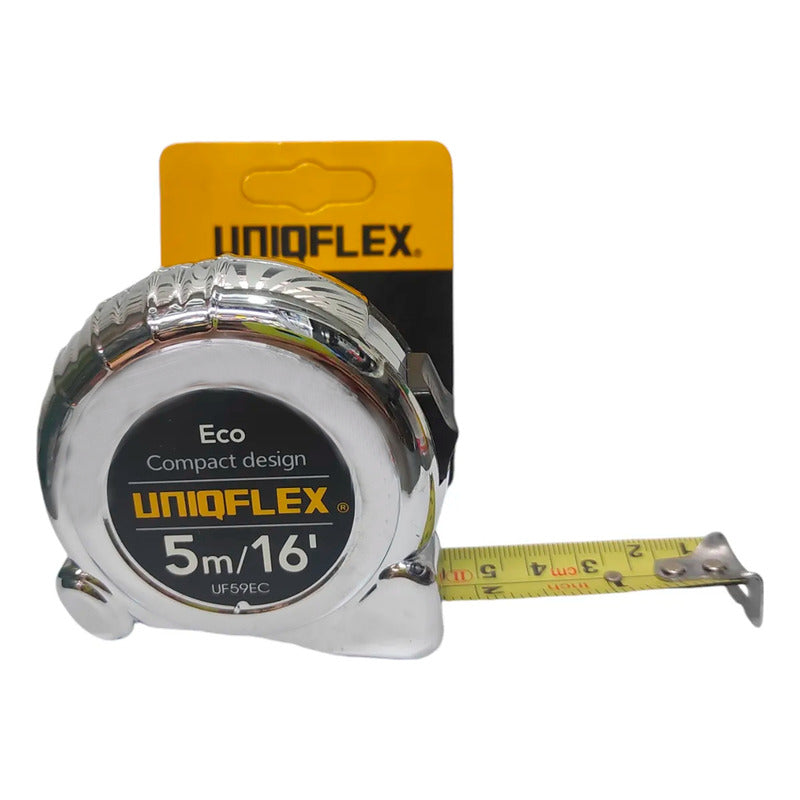 Flexometro Plateado Cromado X 5 Metros 16'