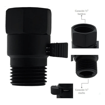 Mini Registro Regulador Negro (bronce)