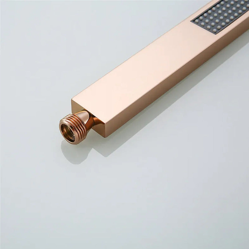 Kit Ducha Cuadrada 10 + Monocontrol+ Set Teleducha Rose Gold