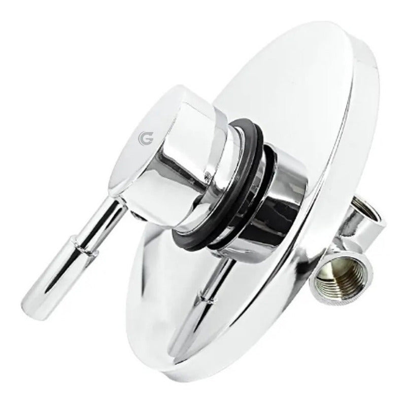 Griferia Monocontrol Ducha Redonda Cromada Modern