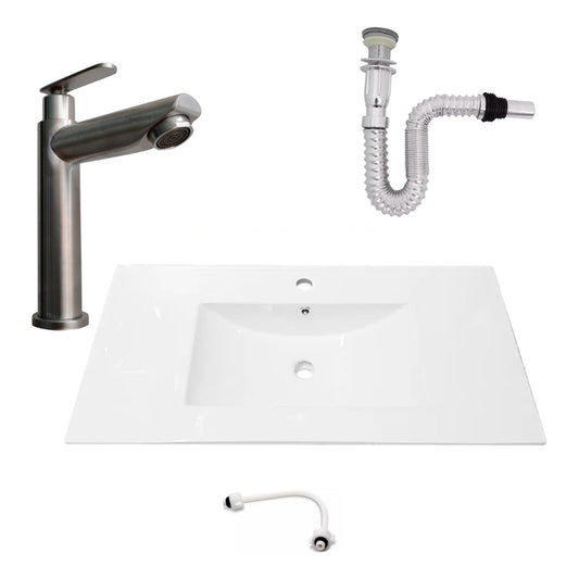 Kit Placa Lavam. 91*46.5cm+griferia Agua Fria+push Flex.10