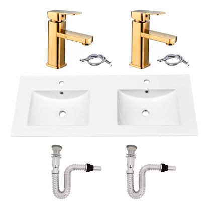 Kit Placa Doble Lavam.121*46.5cm+griferia Monoc+push Flex2