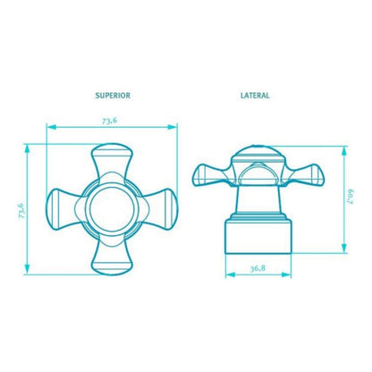 Manija Balta Cruceta Lavamanos/lavaplatos