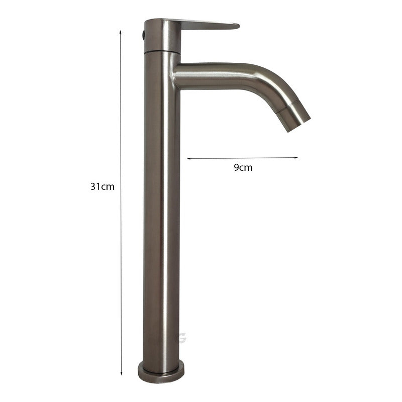 Grifería Llave Lavamanos Agua Fría Satinada