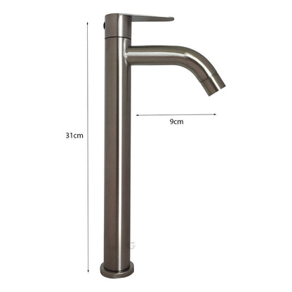 Grifería Llave Lavamanos Agua Fría Satinada