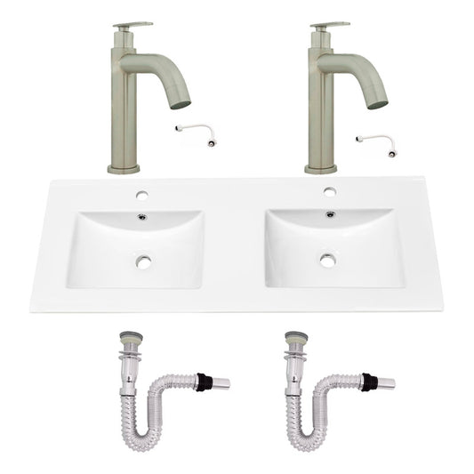 Kit Placa Doble Lavam.121*46.5cm+grif.ag.fria+push Flex15