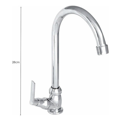 Griferia Llave Lavaplatos Agua Fria Monza Cromo+acople