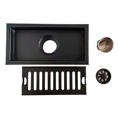 Rejilla De Piso Ranurada 20x10cm Negro Mate