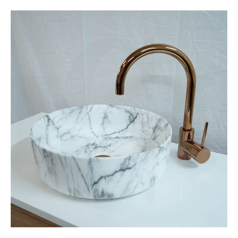 Lavamanos En Porcelana Redondo Malquita