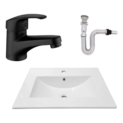 Kit Placa Lavam. 61*46.5cm+griferia Monocontrol+push Flex29