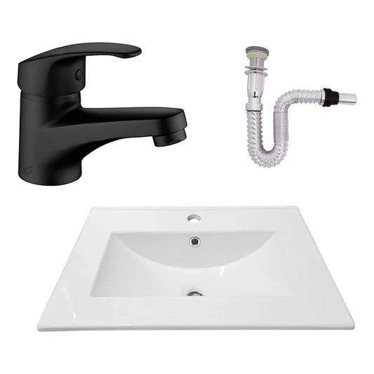 Kit Placa Lavam. 61*46.5cm+griferia Monocontrol+push Flex29