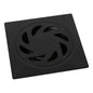 Rejilla De Piso 10x10cm Negro Mate
