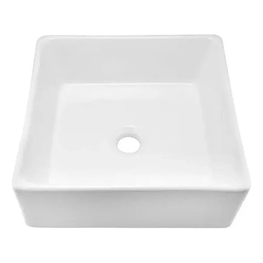 Lavamanos Sobreponer Blanco Cuadrado 38,5*38,5*14cm