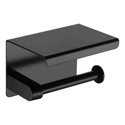 Portarrollos Con Soporte Cuadrado Negro