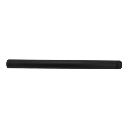 Tubo Redondo Ducha De Techo Negro 15cm