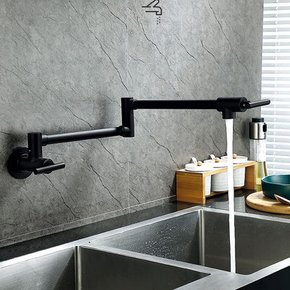 Grifería De Pared Escualizable En Acero 304 Negro Mate