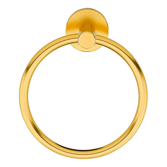Toallero Aro Para Baño Aluminio Dorado Cepillado Jade