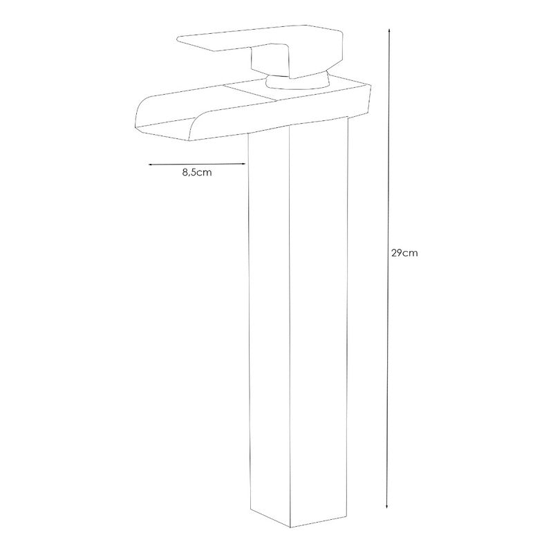 Kit Lavamanos Rectangular+grifo Monocontrol Cascada Ros+push