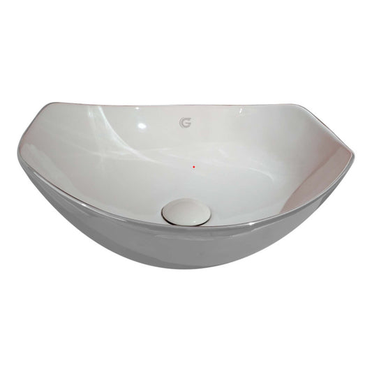 Lavamanos De Sobreponer Gris Silver 42*38cm