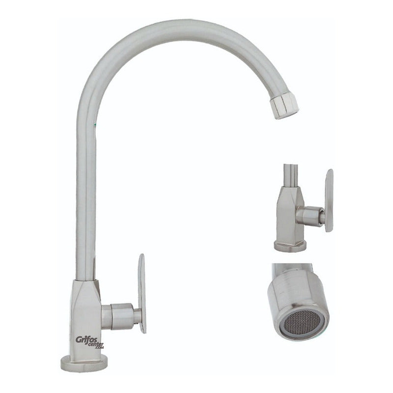 Grifería Lavaplatos Agua Fría Alta Tritón Satin