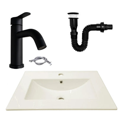 Combo Placa Lavamanos 61*46,5cm+grif.monocontrol+push Negro6