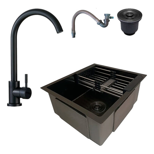 Combo Lavaplatos 51*45cm+griferia Lvp Curva+ Accesorios