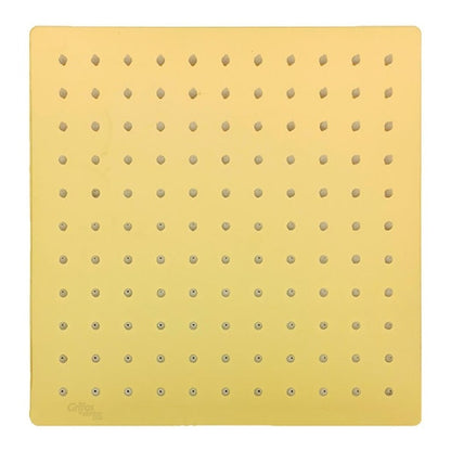 Regadera Ducha Cuadrada Dorado 10 PuLG Vintage Acero