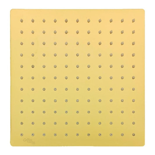 Regadera Ducha Cuadrada Dorado 10 PuLG Vintage Acero