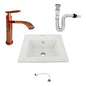 Kit Placa Lavamanos 41cm+griferia Agua Fría +push Flexible 4