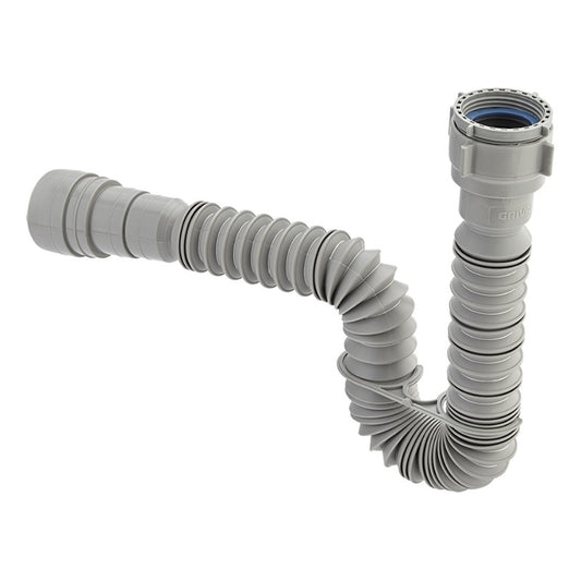Sifón Sencillo Flexible Gris Grival