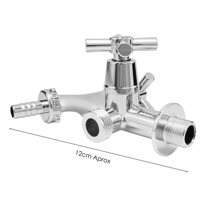 Llave Grifería Para Lavadora En Abs Cromada