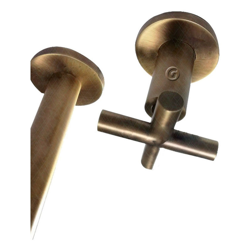 Griferia Pared Vintage Bronce Antiguo (agua Fria)